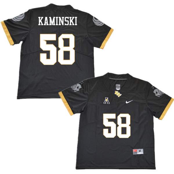 Men #58 Connor Kaminski UCF Knights College Football Jerseys Sale-Black